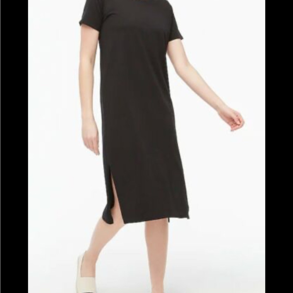 J. Crew Classic Black Midi Shirt Dress Size XS